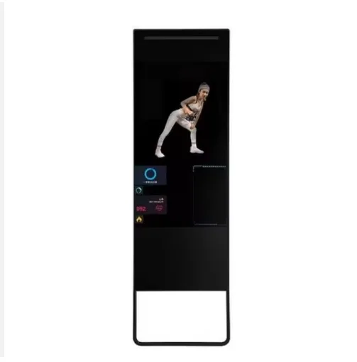 Gym Mirror Magic 32inch/43inch Smart Touch Screen Digital LED Workout Mirror Time Display Indoor Fitness Education Equipment
