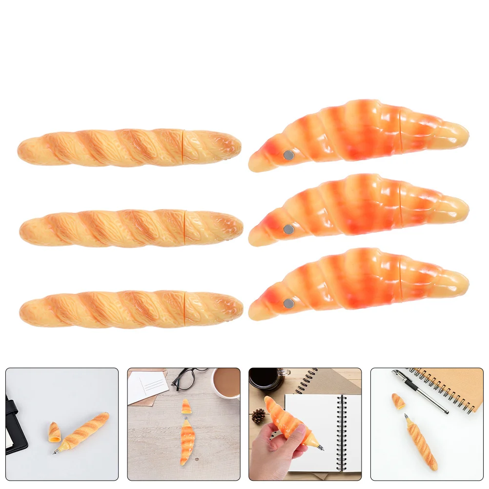 

10Pcs Novelty Food Shaped Pen Realistic Bread Design Ballpoint Ink for School Office Learning Supplies Unique Gag Gift Humor