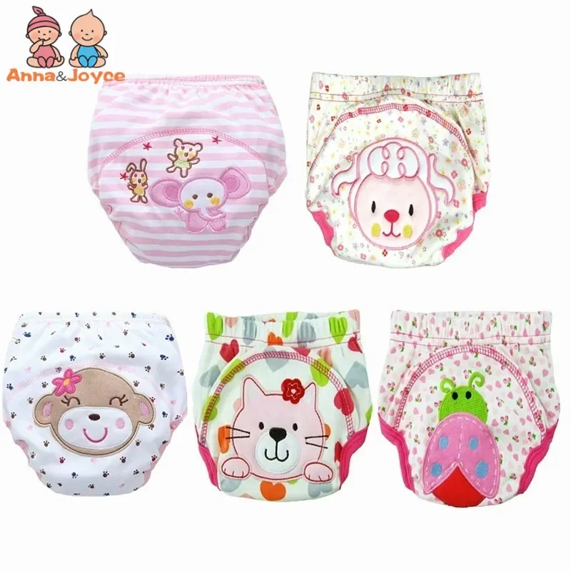 5PC Unisex Baby Potty Training Pants Boys Girls Underwear Reusable Cloth Diapers