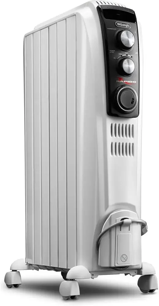 Dragon Oil Filled Radiator Heater, 1500W Electric Space Heater for indoor use, portable room heater, programmable timer, full ro