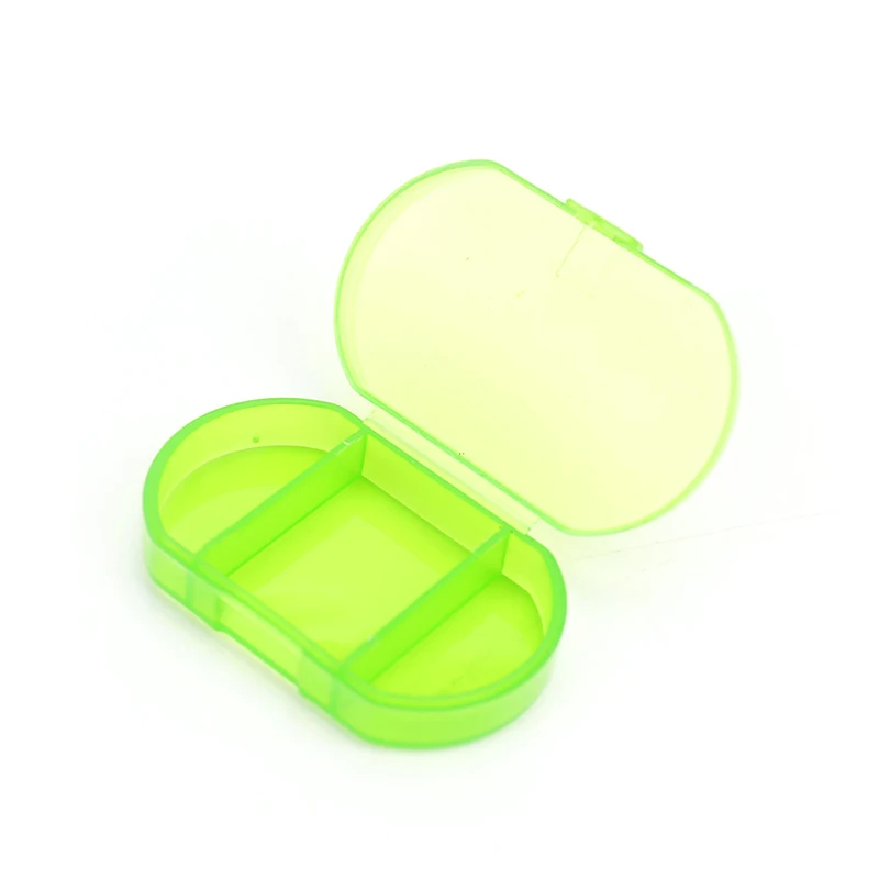 Mini Pill Box Lightweight 3 Grids Pill Organizer Medicine Storage Waterproof Pills Box Weekly Vitamin Holder Travel Pill Case