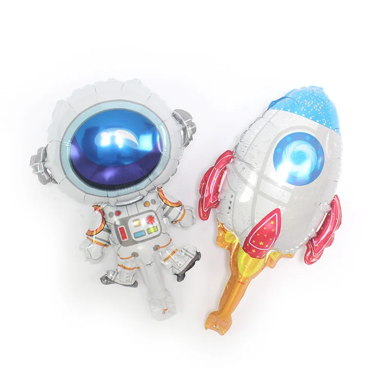 Space Standing Ballon Rocket Astronaut Spaceman Balloons Planet Outer Space Theme Birthday Party Baby Shower Decorations