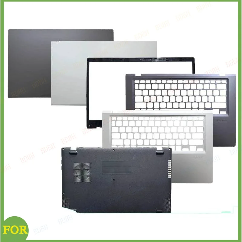 For X415 X415M X415J F415M A416M Laptop LCD Rear Lid Back Top Cover Front Bezel Bottom Case Replacement Housing Grey Silver