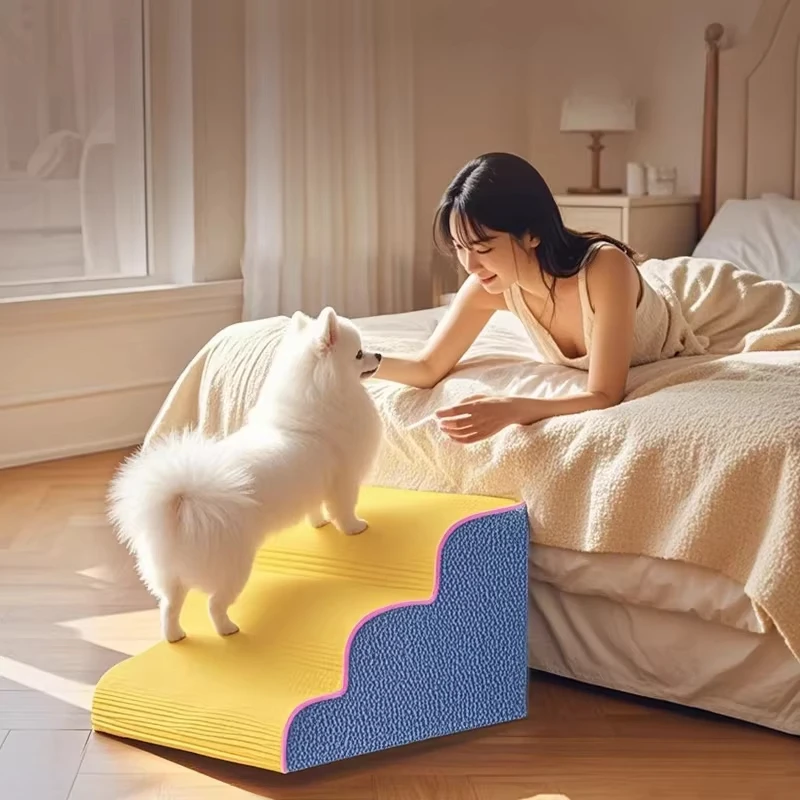 

Puppy Stairs Foam 3/4/5 Pet Secure Stairs Ramps Non-Slip Ladder Dogs Pets Protect Older Dogs Pet with Joint Pain Puppy stairs