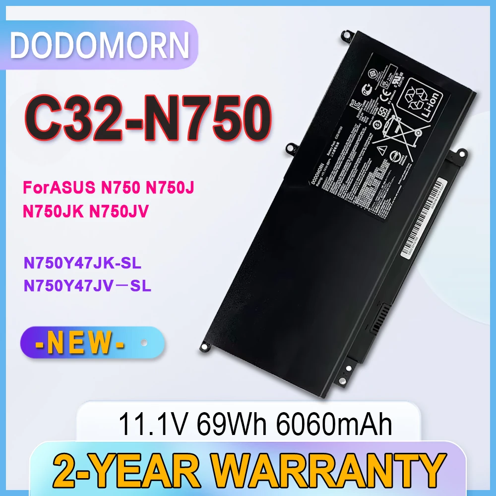 High Quality C32‑N750 Laptop Battery for ASUS N750JK N750JV N750J R750JK N750Y47JK‑SL N750Y47JV‑SL