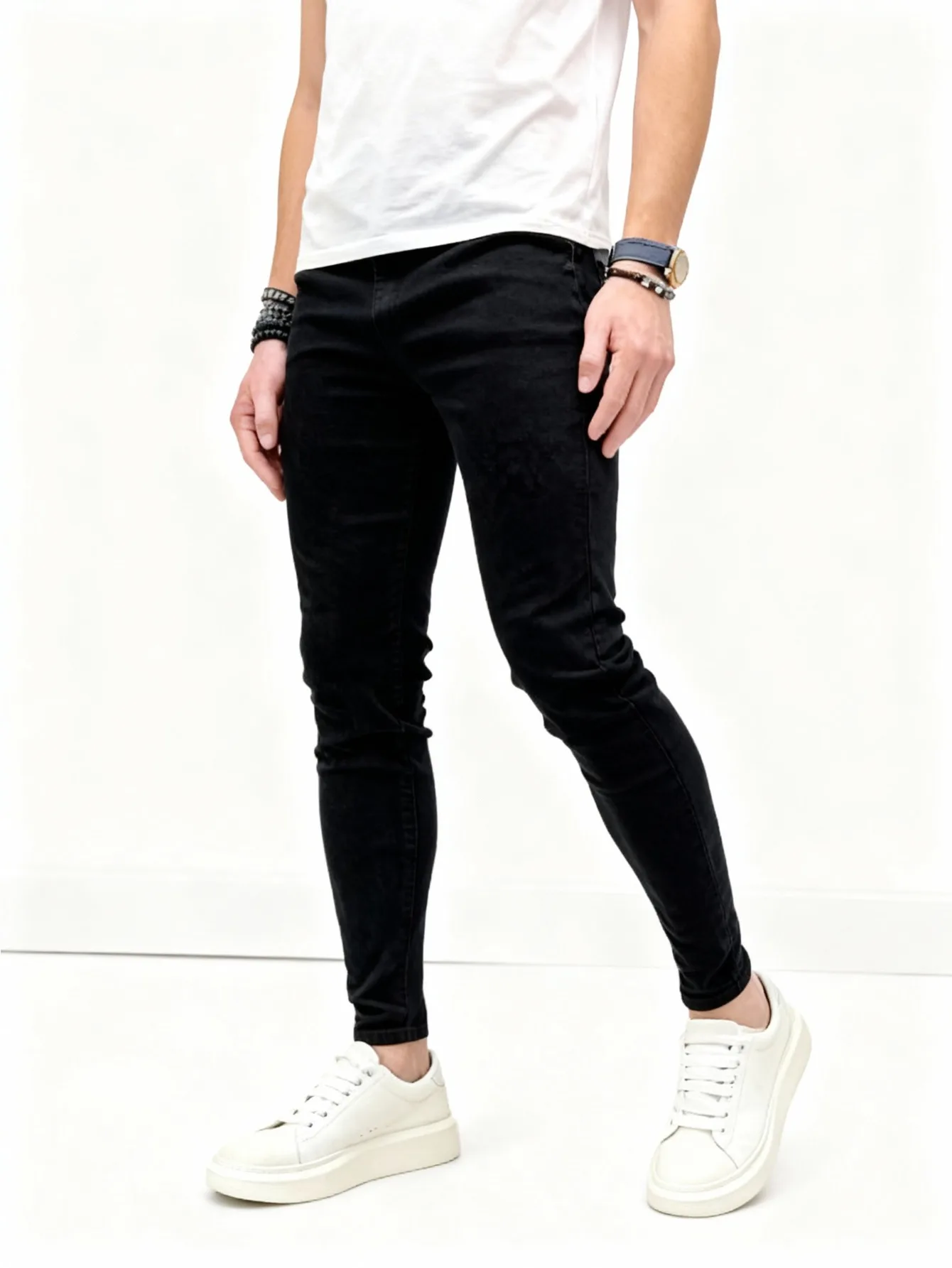 Men's Casual Tight Jeans, Versatile Elastic And Comfortable Jeans Suitable For All Seasons, Versatile