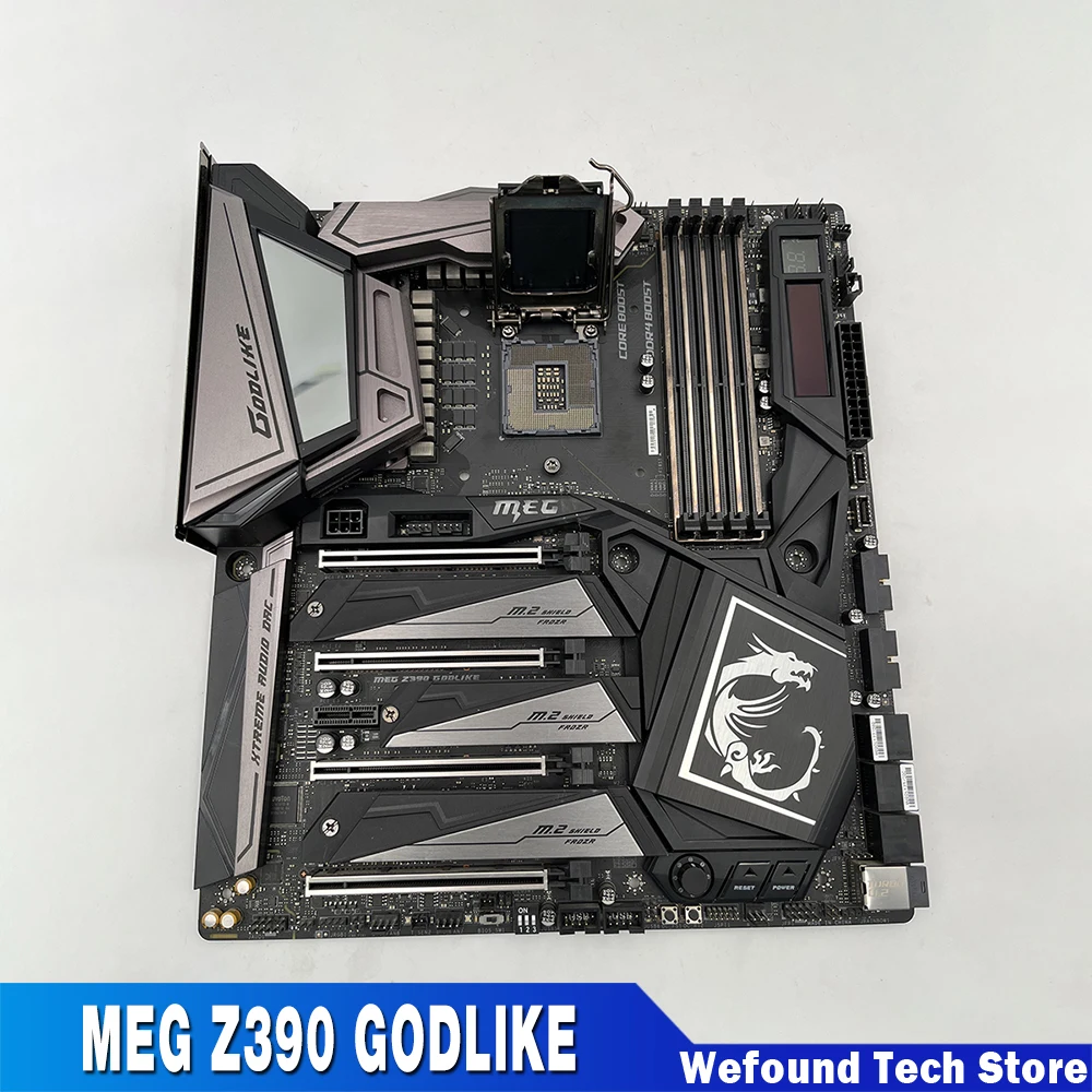 For Msi LGA1151 DDR4 128G SATR3*6 M.2*3 U.2 USB3.1 Support I9 E-ATX PC Desktop Motherboard MEG Z390 GODLIKE