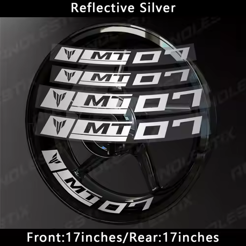 AnoleStix Reflective Motorcycle Wheel Sticker Hub Decal Rim Stripe Tape For YAMAHA MT-07 MT07 - Image 17
