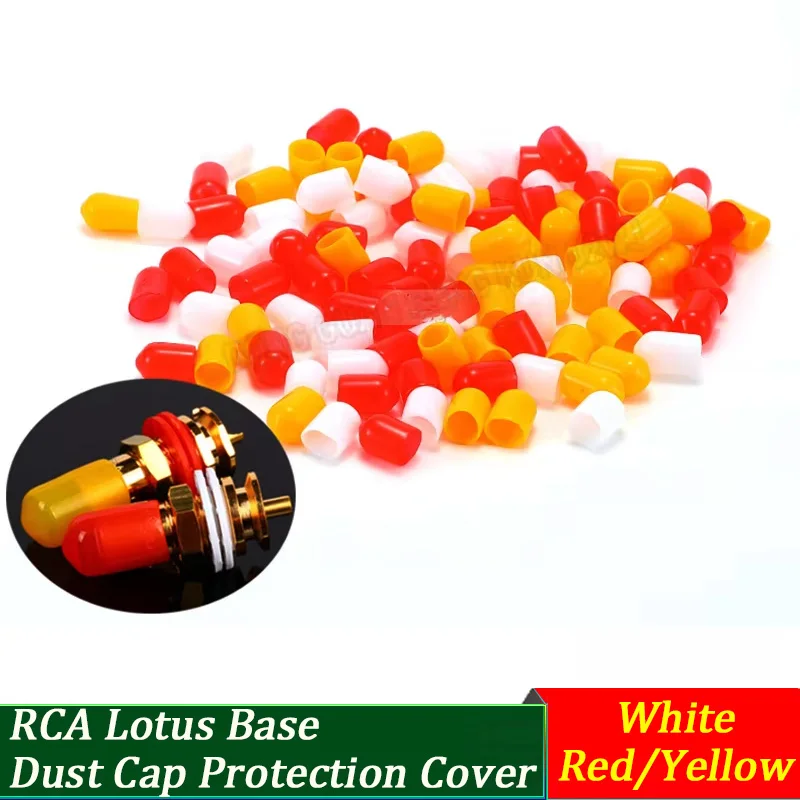 

Gold-Plated XLR Signal Plug Sleeve Dust Protection Cover RCA Dust Cap Anti-Oxidation Rubber Sleeve Audio Socket Protection Cover