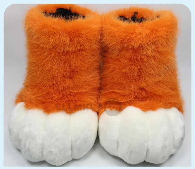 كيغ Fursuit تأثيري باو أحذية فروي Fursuit تأثيري روبيت القط الأحذية لطيف رقيق الحيوان مانغا حفلة كوس يمكن ارتداؤها زي