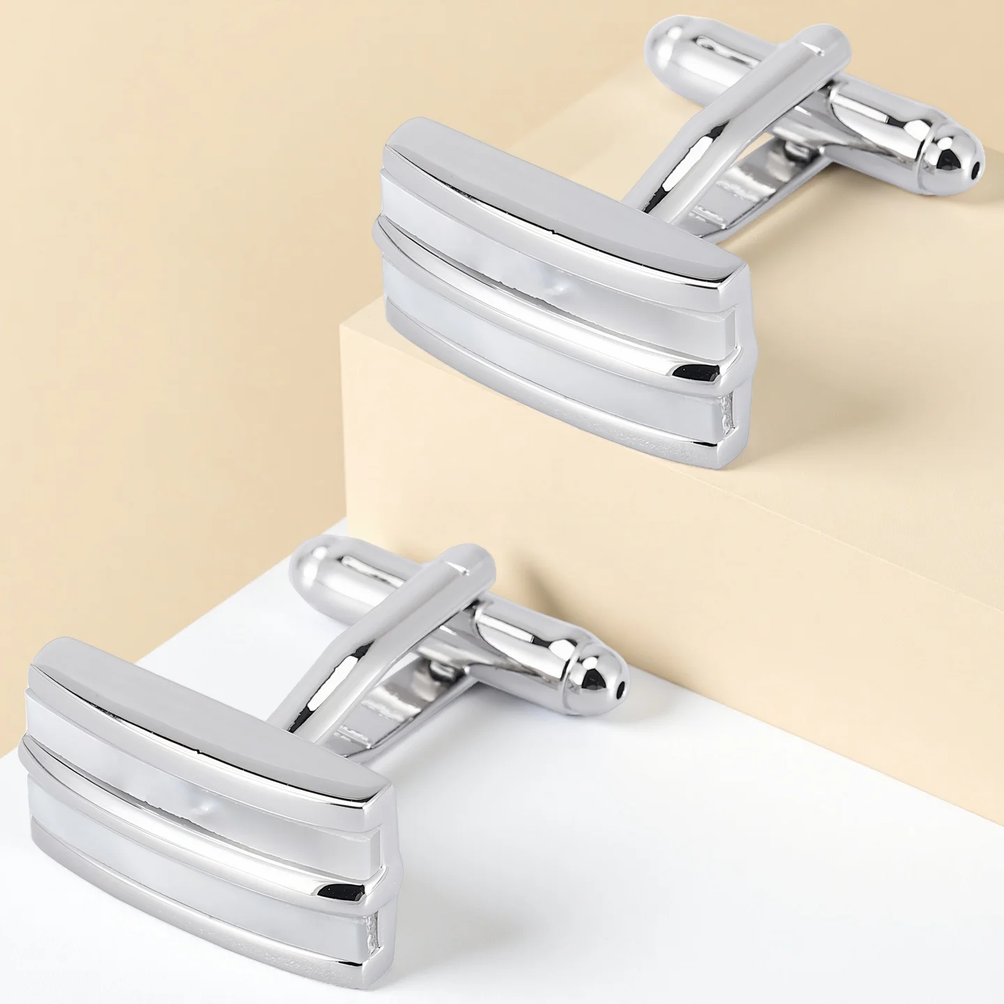 4 Styles TZG Shell Cufflinks Mens Cuff Links Toy Blocks 1 Pair For French Shirt