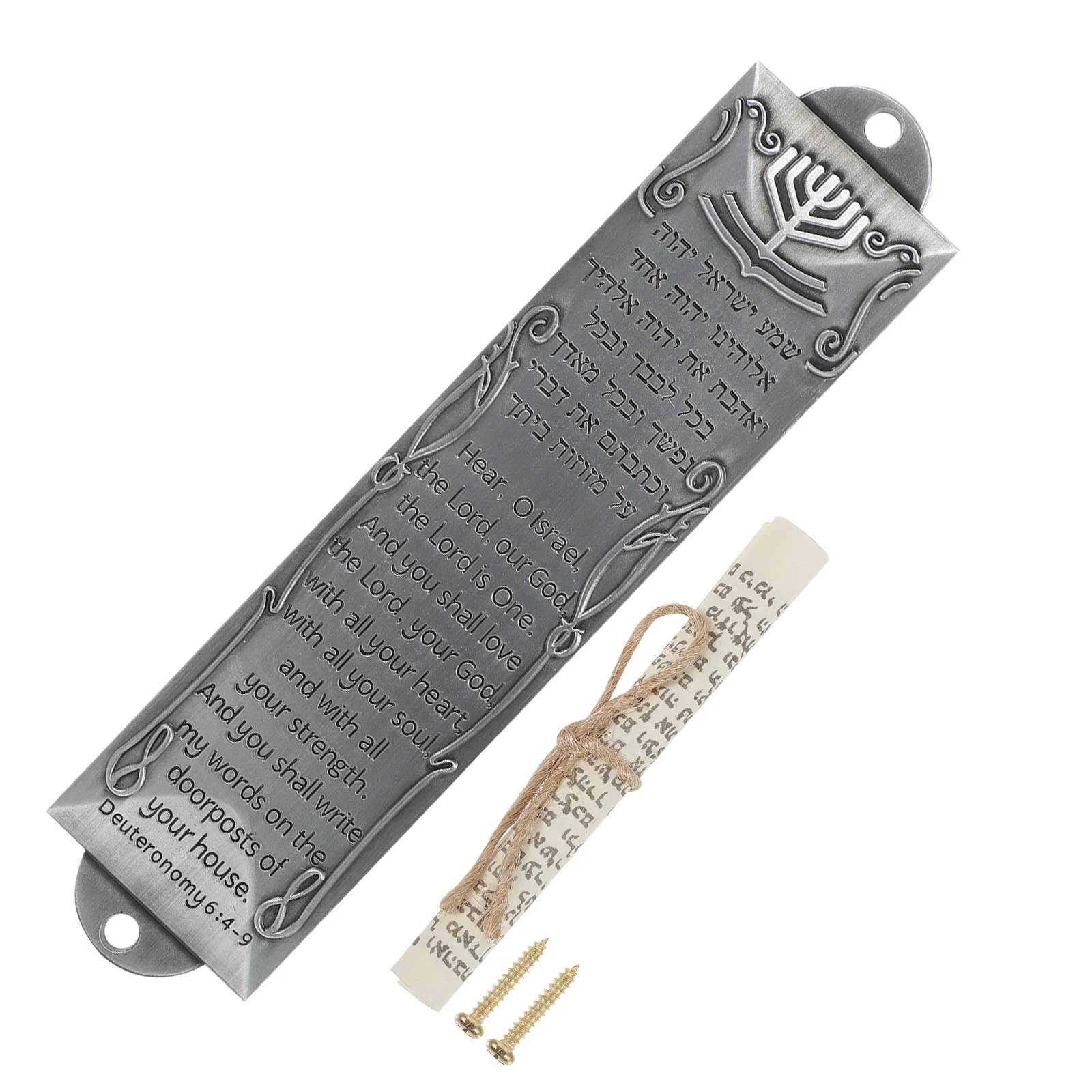 

Door Religious Mezuzah Scroll Decoration Judaica Decorations Metal Jewish Symbols