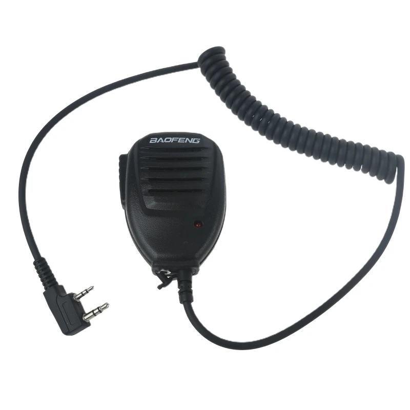 Micrófono de altavoz de 2 pines para walkie-talkie Baofeng, resistente al agua, compacto, para UV-5R, BF-888S, UV-5RC, V85, Radios bidireccionales