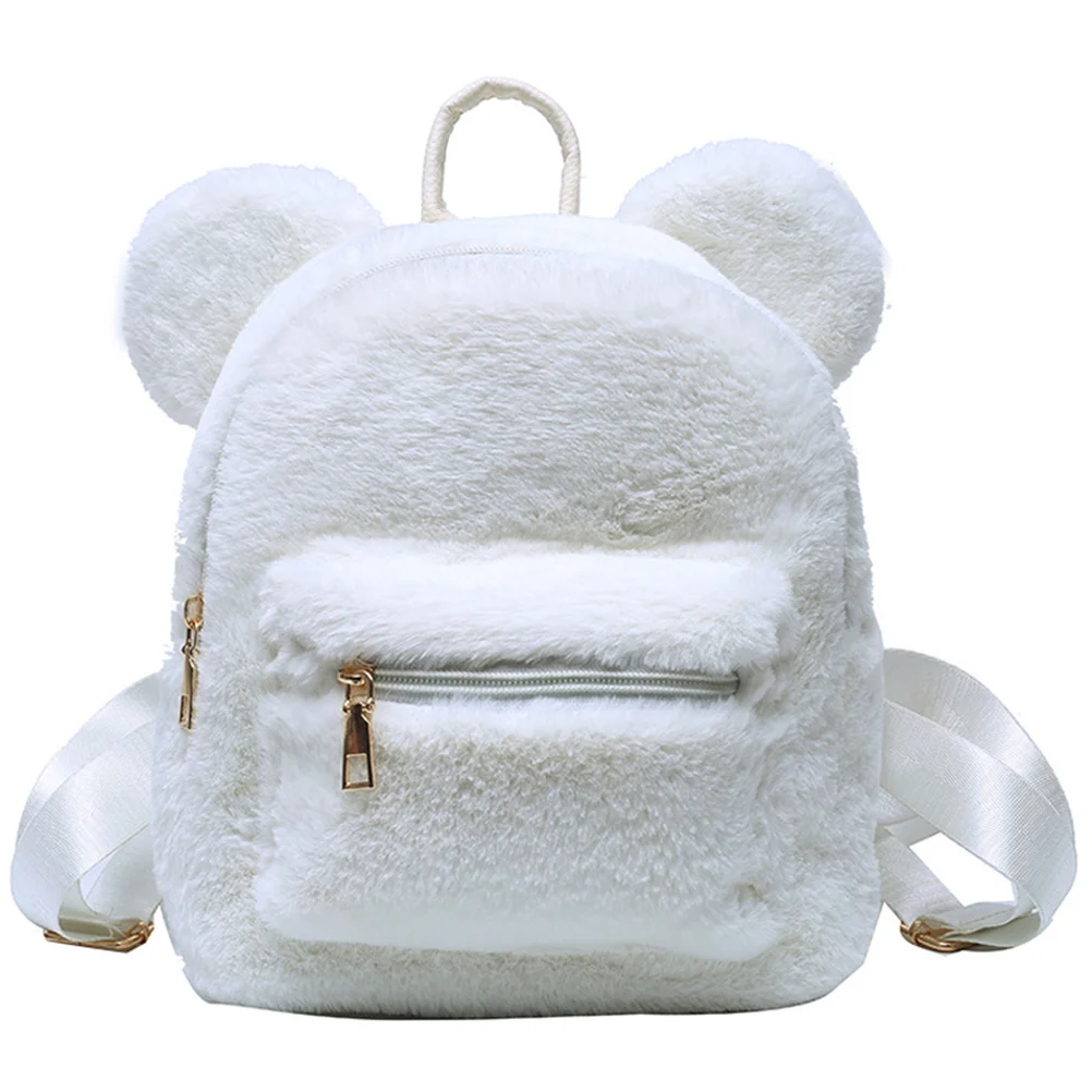 

Creative Bear Ear Pattern Backpack for Girls Casual Style Comfortable Touch Multi-Purpose Outdoor Activities Durable Material