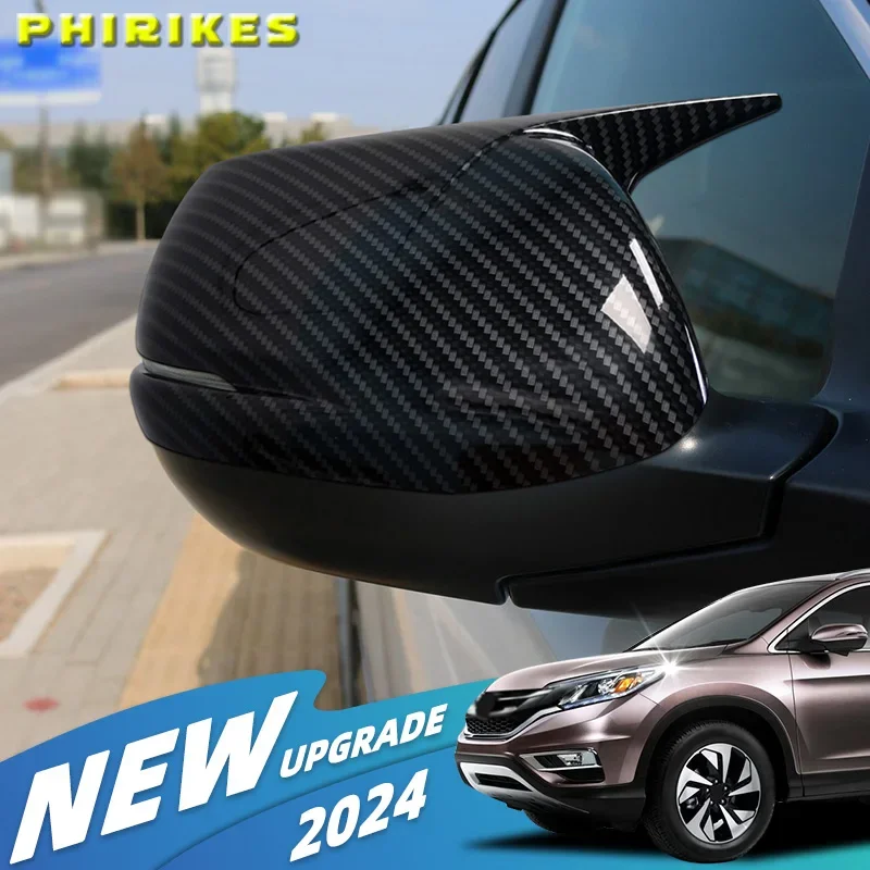 

For Honda CRV CR-V 2017 2018 2019 2020 Car Rearview Side Mirror Cover Wing Cap Exterior Door Sticker Case Trim Carbon Fiber
