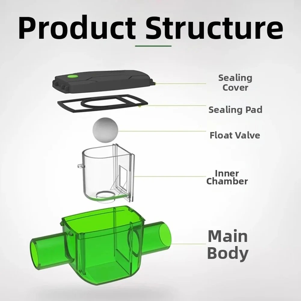 PC Material Air Conditioner Condensate Check Valve Anti Backflow Drain Pipe Valve with 1200Pa Negative Pressure Resistance