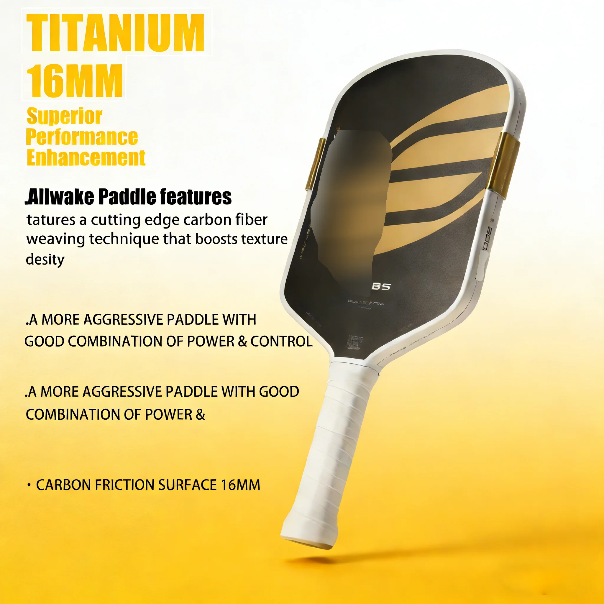

Boom Core Pickleball Paddle EPP Material, Power & Explosive Hits, Great Feel & Performance, High Forgiveness & Stability