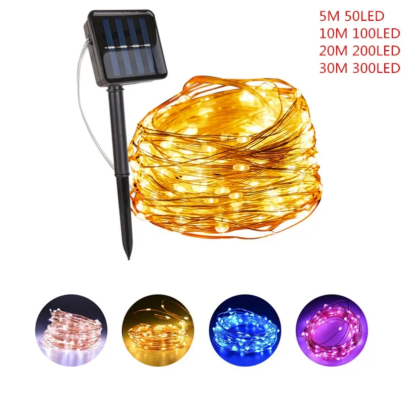 

20m/10m/5m LED Outdoor Solar/USB Lamp LEDs String Lights Fairy Lights Christmas Decorations for Home Outdoor Garland Curtain