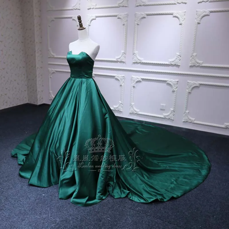 2024 new niche green design bandeau trailing dress skirt