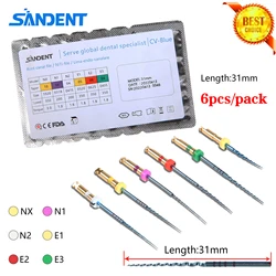31mm Dental NiTi Super Files Rotary Endodontic Engine File Endo Motor Root Canal Treatment 6pcs/Set