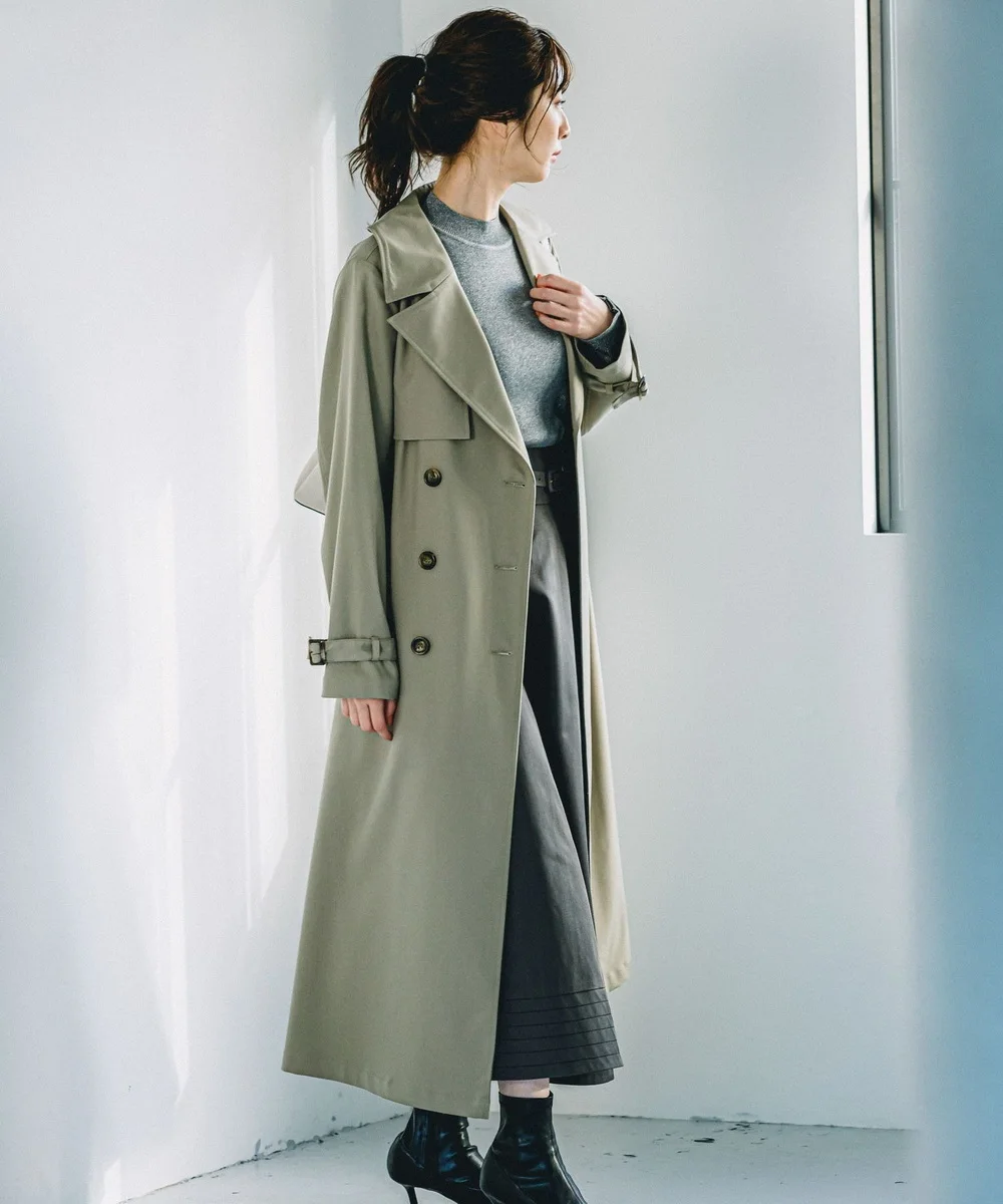 Bluzka 2W+ Bakill Chic, płaszcz, cienka gaza, plisowana, łączona, wiatrówka damska, wiosenna odzież wierzchnia Faion