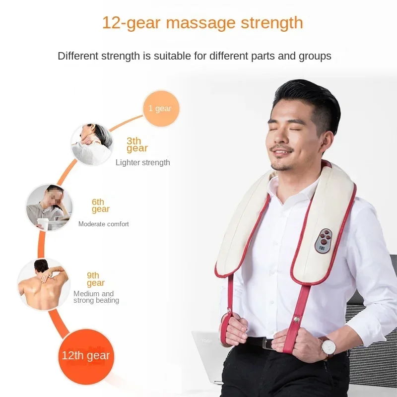 

FullBody multifunctional beating massage shawl shoulder neck waist hot compress cervical vertebra massager electric beating back