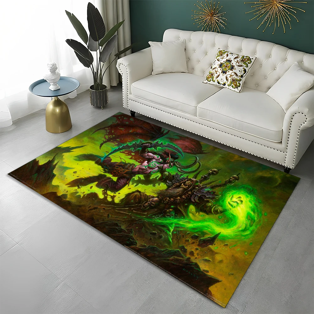 WOW Game World of Warcraft Gamer HD Carpet Rug for Home Living Room Bedroom Sofa Doormat Decor,kids Area Rug Non-slip Floor Mat