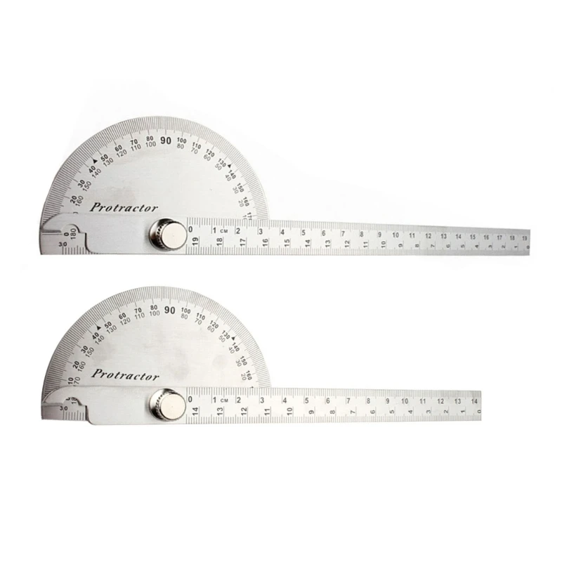 Stainless Steel Protractors 90X150 90X200 Angled for Drafting and Furniture Adjustment