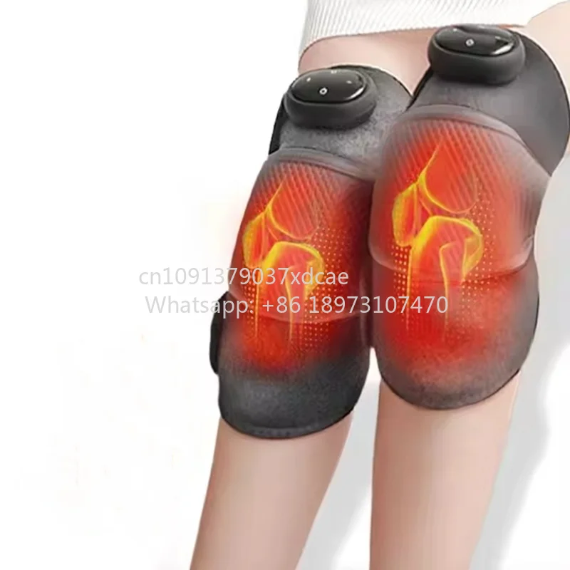 Smart Rechargeable Electric Heat Massager Knee Pad With Timing Control Luxury Design For Leg Pain Relief And Arthritis