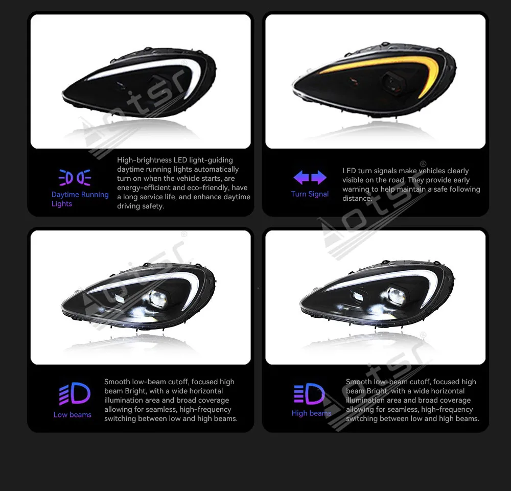 For Chevrolet Corvette C6 2005-2014 Driving lights, turn signals, car modification headlights, LED headlights
