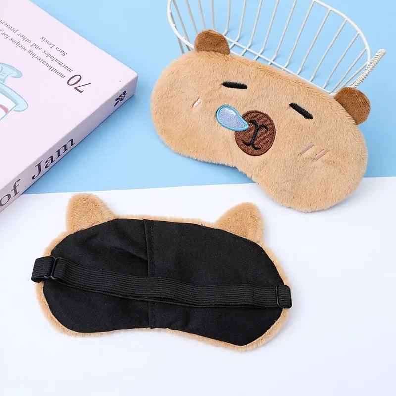 2026 Capybara Soft Sleeping Eye Cover Mask Cartoon Fabric Blindfold Relax Girls Lady For Home Traveling Eye Care Birthday Gift
