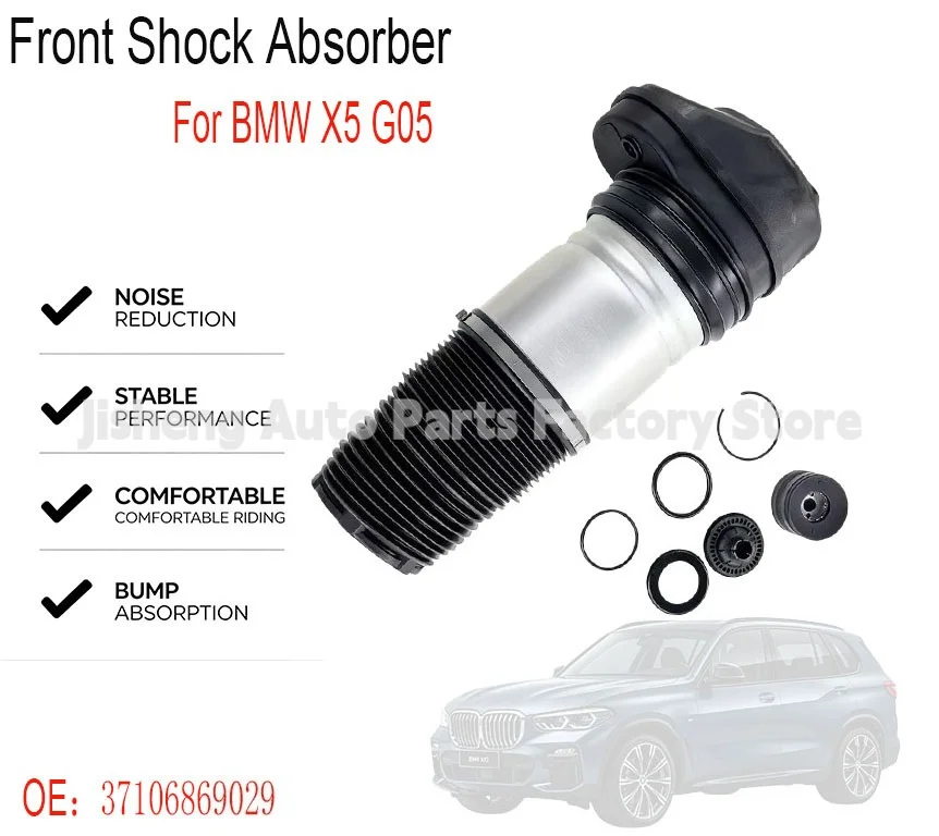 Front Air Suspension Shock Repair Kit Fit BMW X5 G05 OE 37106869029 Air Damper Semi Assembly with Fitting Accessories