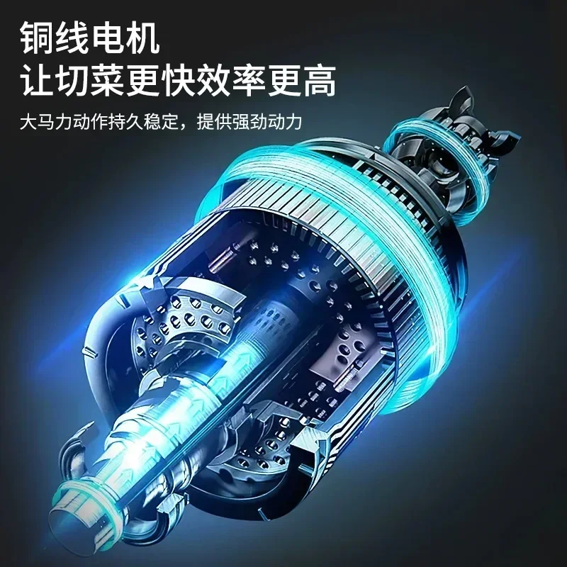 Commercial heavy-duty electric slicer, household slicer with potato shredding function, can cut radish cubes