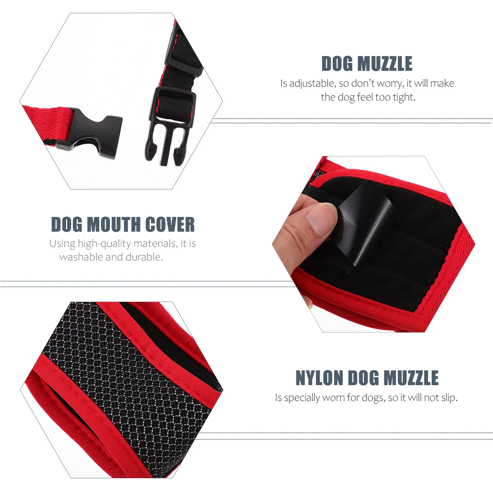

1Pcs Dog Muzzle Adjustable Anti-Bite Strap Durable Nylon Safety Outdoor Pet Mouth Cover Prevent Barking Dog Muzzle
