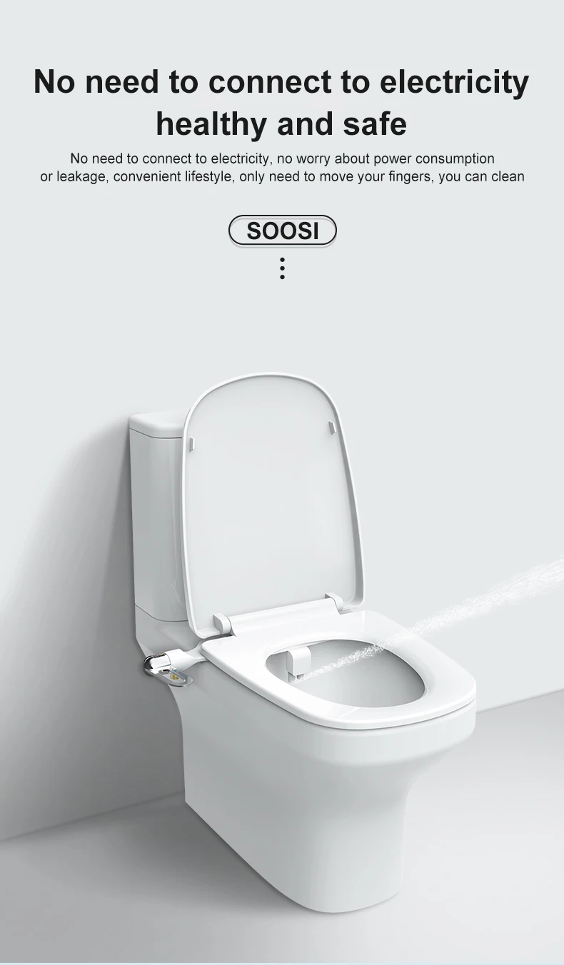 Lightweight Ultra-thin Non-Electric Bidet Toilet Seat