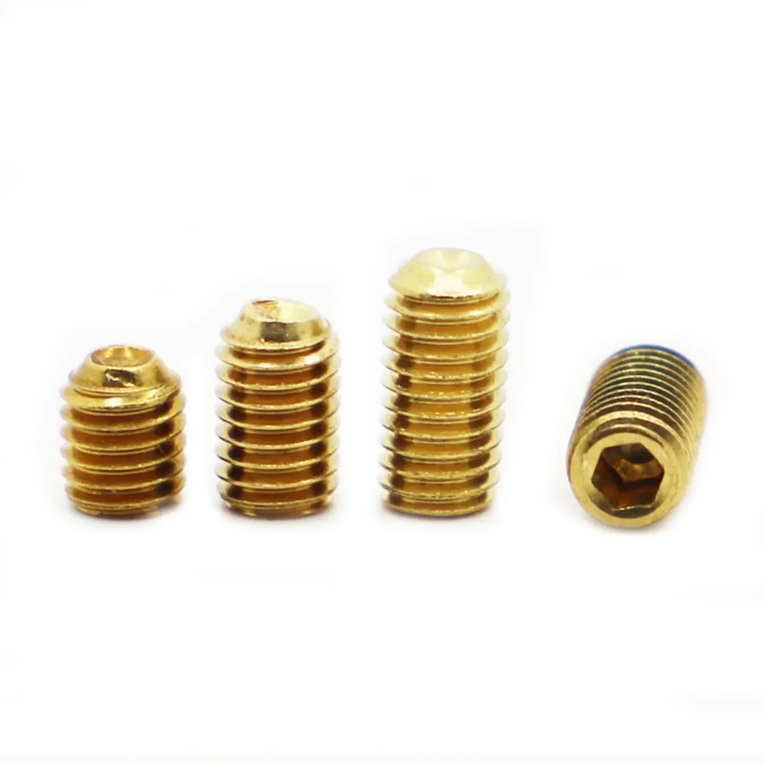 M2 M2.5 M3 M4 M5 M6 M8 M10 Brass Hex Socket Set Screw Headness Grub Screw Bolts DIN916