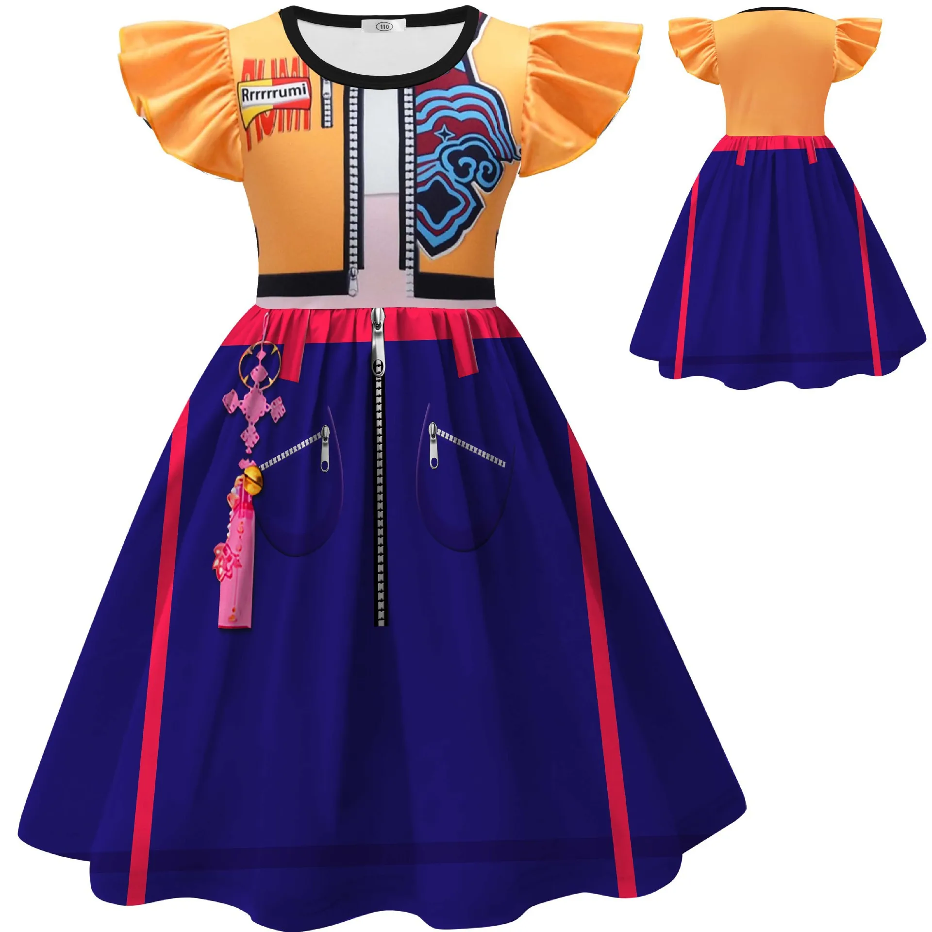 

K Pop Demon Hunters платье для косплея детские костюмы для косплея Руми для девочек повседневные модные платья платье для дня рождения и сумки для девочек