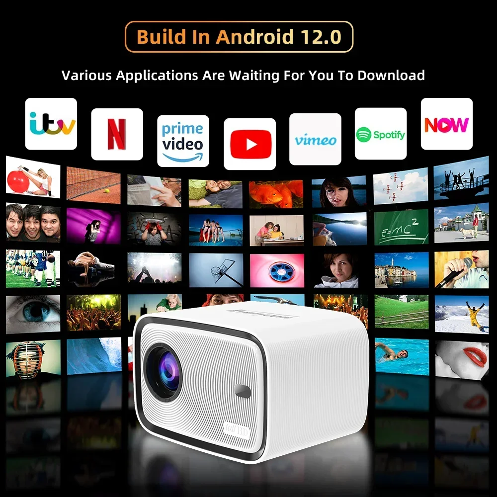 

4K Mini Android Portable Projector H5 Pro Projectors HD 4k 1080p Home Theater Tv Android Proyector 4K Video Projecteur Projector