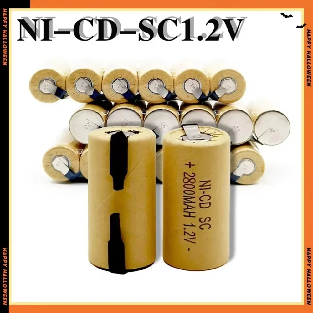 Dobíjecí baterie Ni-Cd 2800mAh pro elektrické nářadí Makita, Bosch, Hitachi a DeWalt, baterie pro šroubováky, 1,2 V, vysoká kvalita - náhled 2