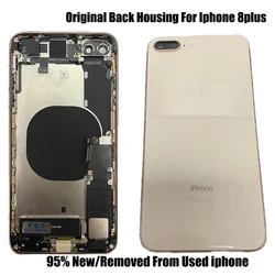 for IPhone 8Plus Original Back Housing Full Assembly With Parts Battery Back Shell 8p Rear Door Chassis Frame   SIM Tray Gifts