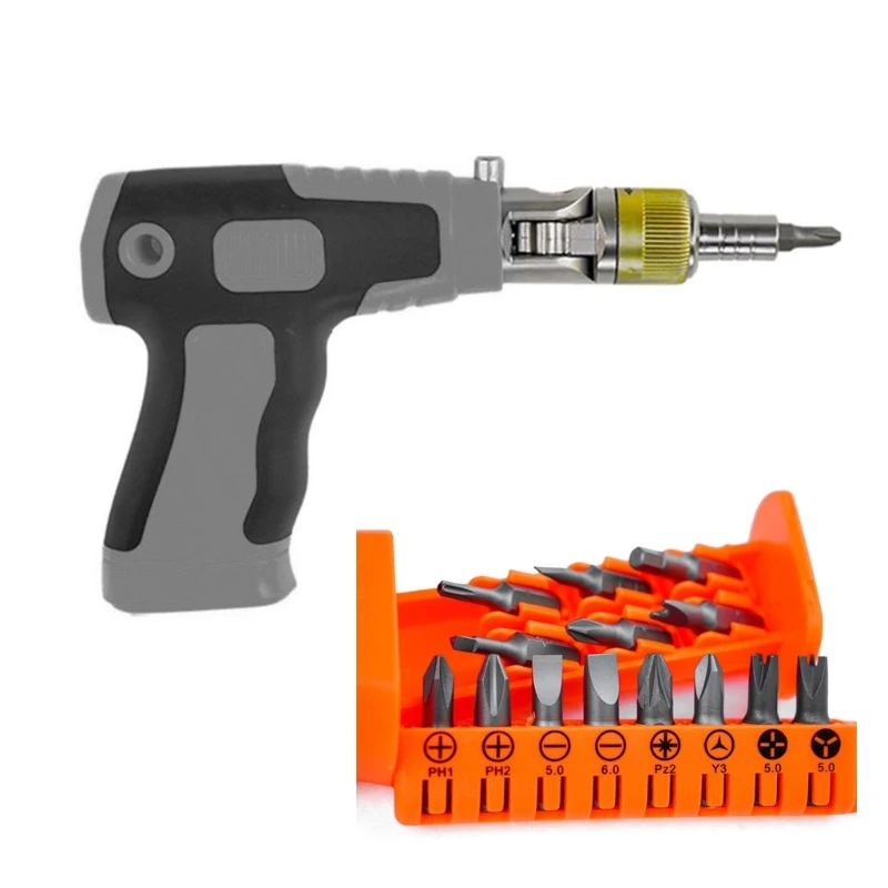 Suporte broca chave fenda catraca universal ferramenta desmontagem manual multifuncional ajustável metal 1/4in bits