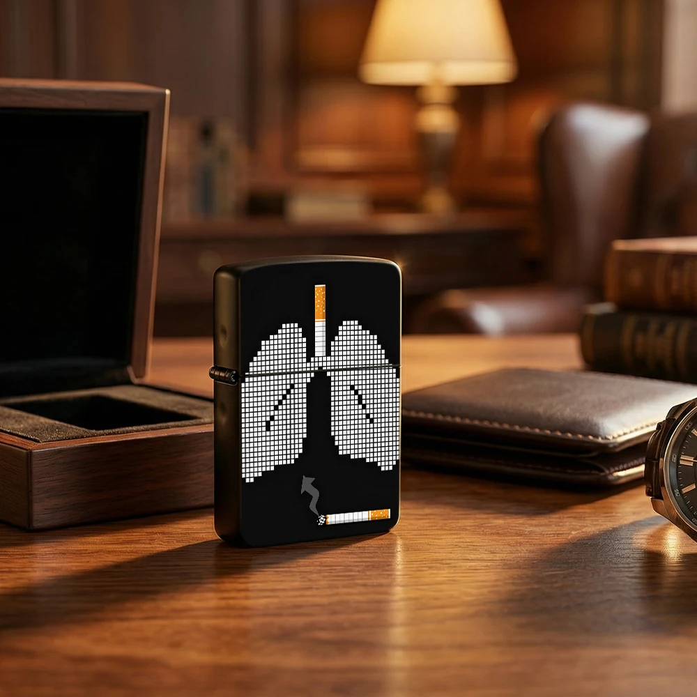 Vintage Collectible Lighters - Pemantik Api Flip Top dengan Seni