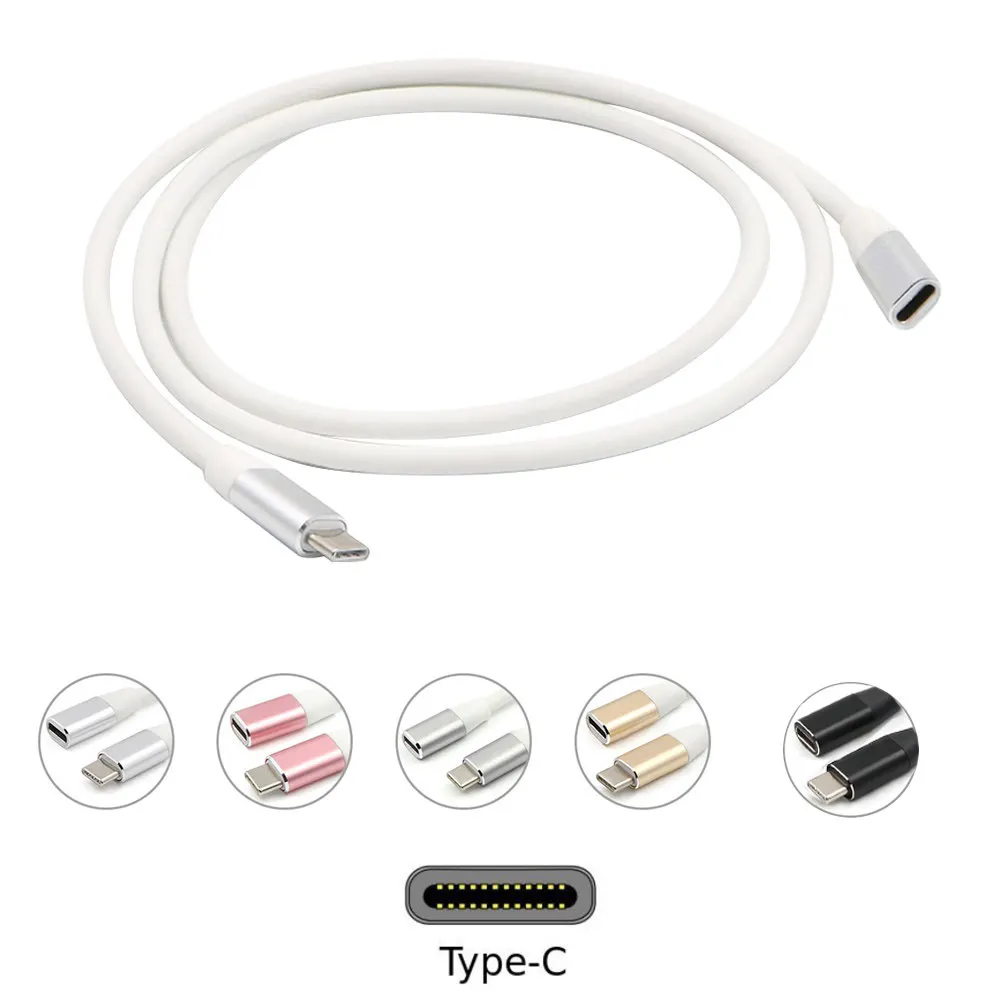 1 Meter USB C Male to Female Extension Cable USB 3.1 Type C Bi-Directional Charging Data Cord for Notebook