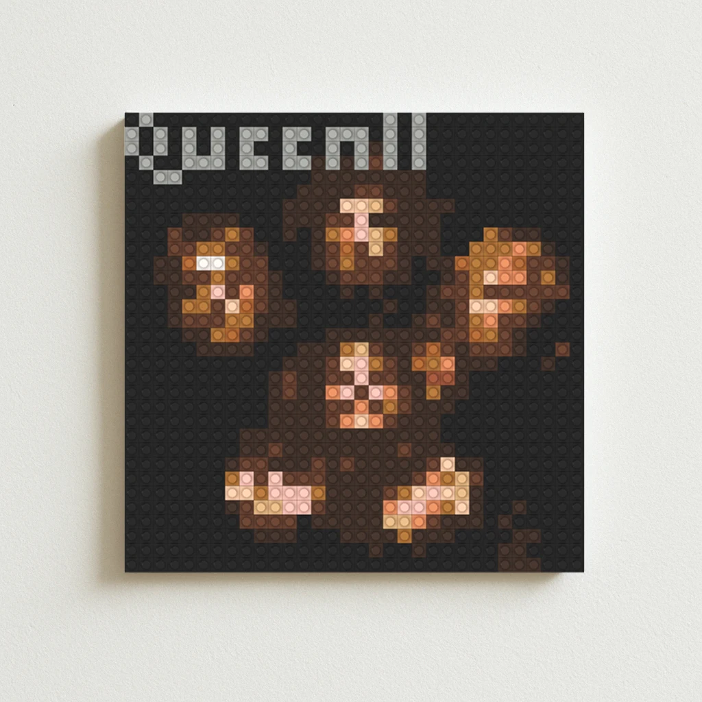 

Queen Classic Hard Rock Album Cover Mosaic Pixel Art DIY Handmade Gift Creative Home Wall Decor Brick Painting