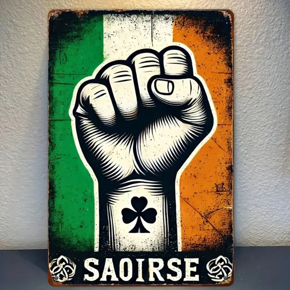Vintage Metal Wall Art Retro Tin Sign Anti-Rust for Home Bar Garage Decor