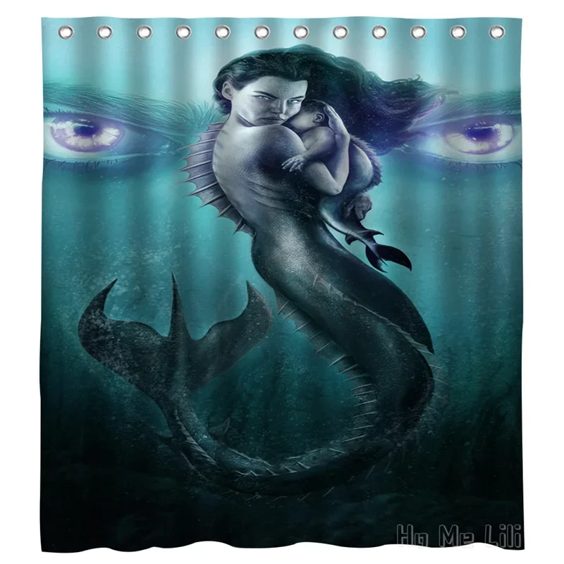 Greek Mythology Sea Creature Arcane Legends White Hair Mermaid Series By Ho Me Lili Shower Curtain Waterproof