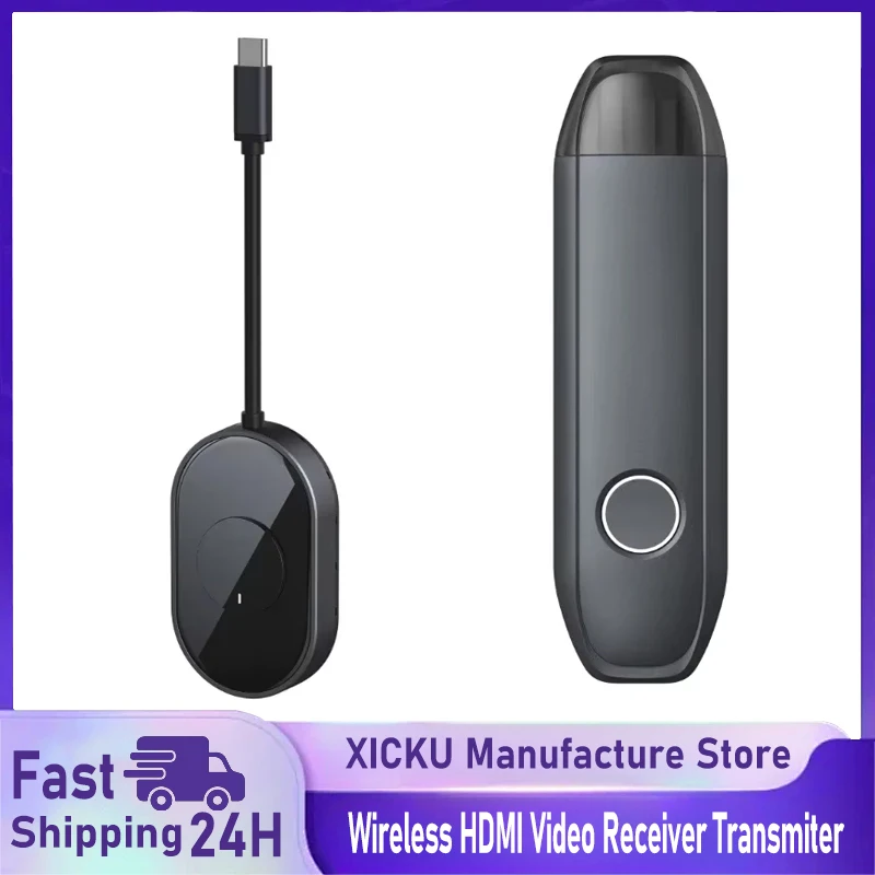 

4K 50M 5G Wireless HDMI Video Receiver Transmitter Extender Adapter TV Stick Dongle for Camera Laptop PC to TV Monitor Projector