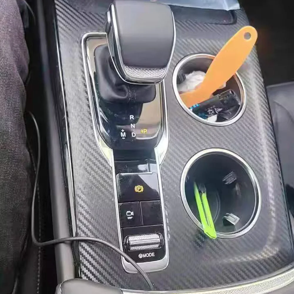 For Hongqi HS3, 2024-2025 Interior Central Control Panel Door Handle Carbon Fiber Stickers Decals Car Styling Accessorie