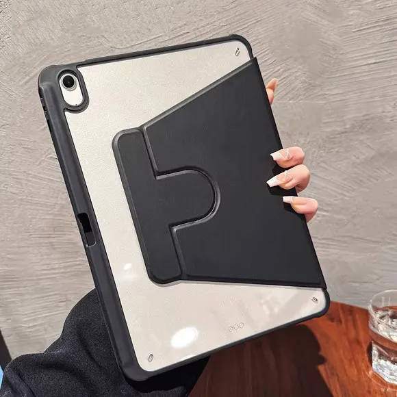 

Вращающийся акриловый чехол для iPad 11-го поколения 2025 11 дюймов A16 Air 11 Mini 7 6 5 4 3 2 1 Pro 11 10th 10.9 10.2 с слотом для ручки