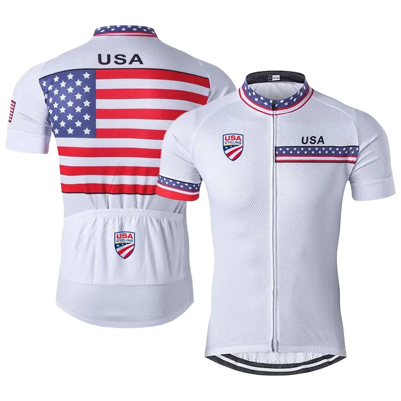 

Breathable Cycling Jersey, Short Sleeve Shirt, Outdoor Sport Clothes, USA Flag, America Moisture Wick Top, MTB Wear, Sweat Shirt